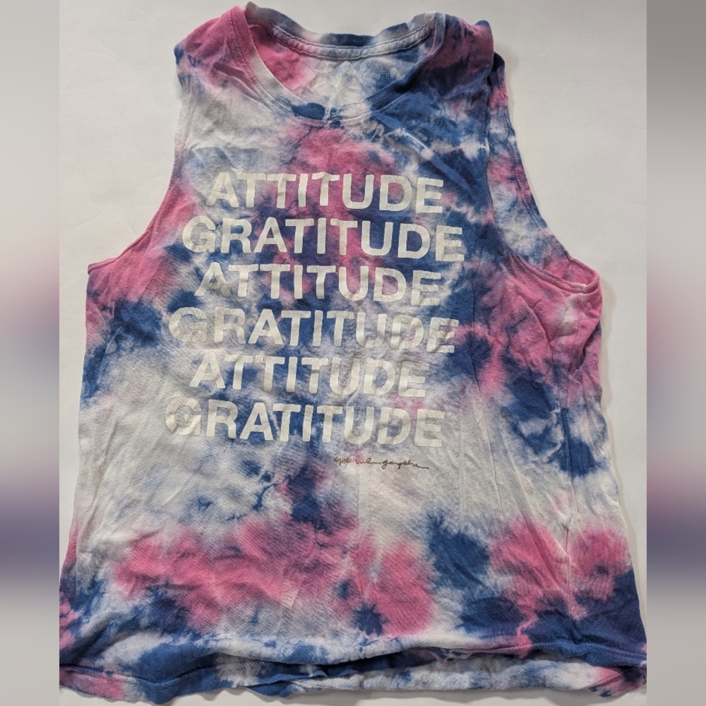 Spiritual Gangster Tank Top, Small, Tie Dyed Pink And Blue
